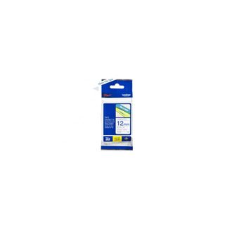 Ruban Étiquette Laminé Tze-233 Bleu Sur Blanc 12 Mm X 8 M Brother