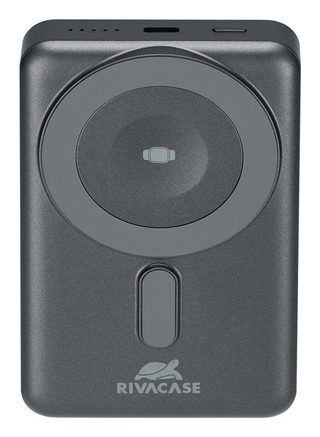 Rivacase Va2608 Banque D'alimentation Électrique Lithium Polymère (lipo) 10000 Mah Recharge Sans Fil Noir, Gris
