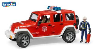 Bruder Jeep Wrangler Unlimited Rubicon Camion De Pompier Avec Pompier