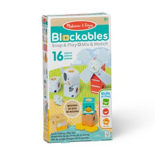 Coffret De Construction Melissa & Doug Blockables 16 Pièces Multicolor Bois