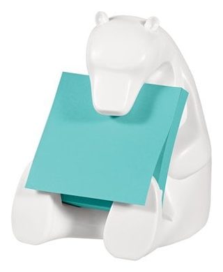 Post-it Pop-up Note Dispenser For 3 In X 3 In Notes, Bear Design, White