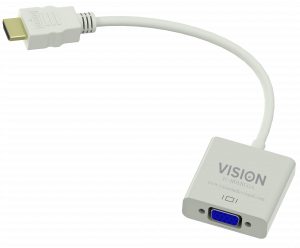 Vision Tc-hdmivga Câble Vidéo Et Adaptateur Vga (d-sub) Hdmi Type A (standard) Blanc