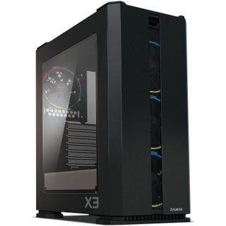 Zalman Boitier Pc X3 - Moyen Tour - Rgb - Noir - Verre Trempé - Format Atx (x3bk)