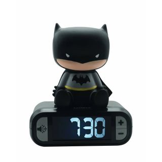Réveil Veilleuse Digital - Batman - 3d Lumineux Et Sonore - Noir - Enfant