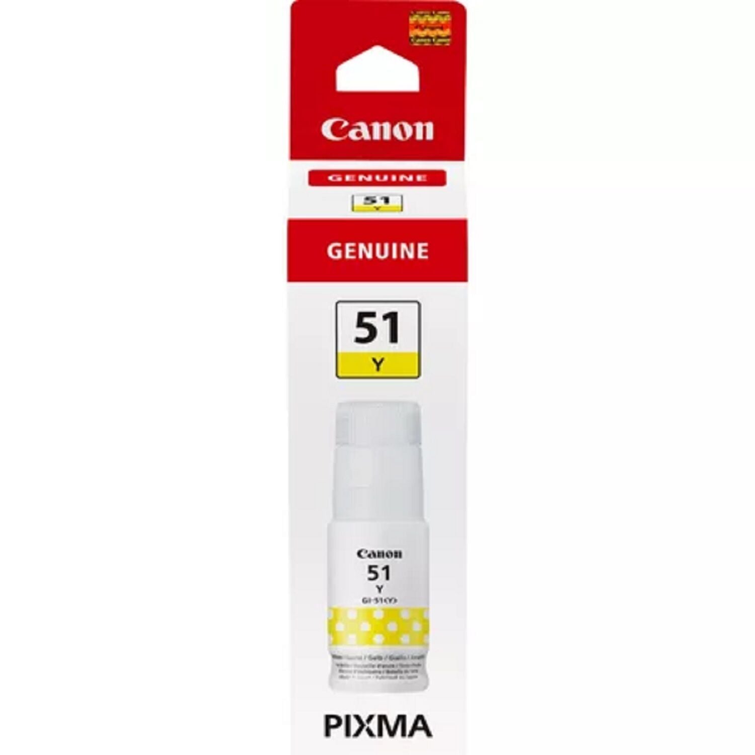 Bouteille d'encre d'origine jaune GI-51 Y CANON