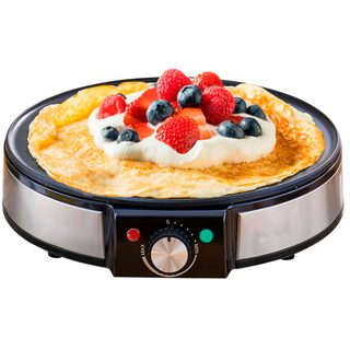 Crêpière, 30cm Diamètre, Revêtement Antiadhésif, Température Réglable Briebe Cm1137 Noir 1600w