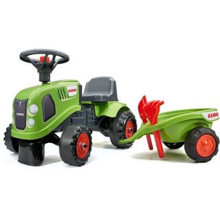 Falk Tracteur à pédales 212C style Claas avec remorque, pelle et râteau, kits de personnalisation Unique pour garçon