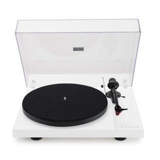 Platine Vinyle Triangle Lunar 3 33 45 78 Tours Blanc Carbone