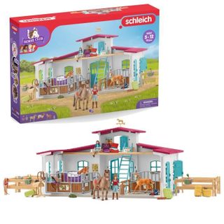 Centre Équestre Modulable De Lakeside Pour Chevaux, Coffret Figurines Avec 115 Éléments, 42567 Horse Club