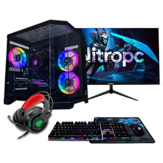 Pc Gamer Nitropc Pack Avancé – R7 5700x, Rtx 5060 8gb, 16gb Ddr4, 1tb M2, Win 11 Pro, Accessoires + Monitor 24"