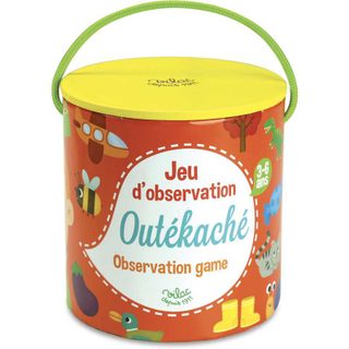 Jeu D'observation Et De Rapidite Outekache Carton Orange Cylindrique 16 Cm Vilac