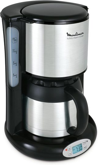 Cafetière Électrique Programmable De 0,9l Pour 8 A 12 Tasses Avec Écran Lcd 800w Gris Noir