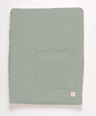 Matelas À Langer Sauthon 52 X 68 X 6 Cm Vert Double Gaze De Coton