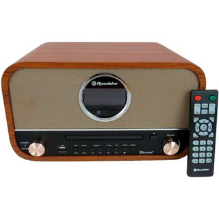 Stéréo Vintage, Radio Numérique Fm, Lecteur Cd-mp3 Bluetooth Usb Enregistrement Roadstar Hra-1782nbt Bois