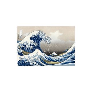 Puzzle 1000 Pièces Hokusai La Vague Carton Multicolore 50 X 70 Cm Piatnik