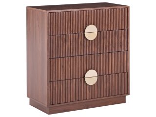 Commode À 4 Tiroirs Numurkah Marron Foncé