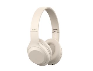 Havit 6939119064525 Casque Avec Fil &sans Fil Arceau Musique Usb Type-c Bluetooth Beige