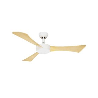 Ventilateur Plafonnier Fabrilamp Tormos 18w Blanc/beige Avec Télécommande