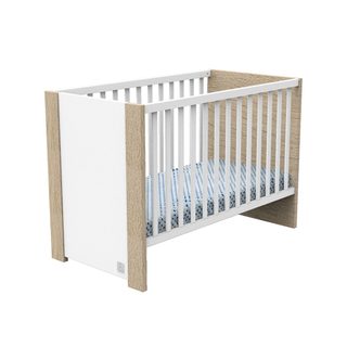Lit Bébé 60x120 Antonin - Bois Et Blanc