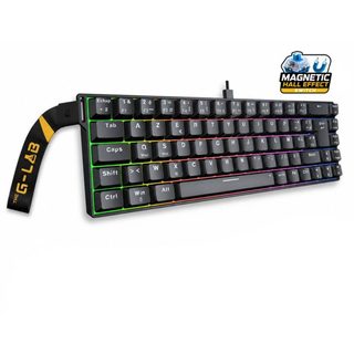 Clavier Gamer The G-lab Keyz Titanium He Azerty 65% Noir Hall Effect 8000 Hz Rgb Filaires