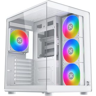 Boîtier Pc Cube Xigmatek Aqua Compact Air Arctic Blanc Verre Trempé Atx