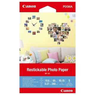 Papier photo autocollant repositionnable Canon RP-101 - 10 x 15 cm - 5 feuilles CANON
