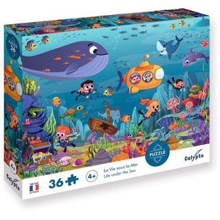 Puzzle Enfant 36 Pièces La Vie Sous La Mer Calypto Soft Touch Impression 7 Couleurs Poster Sentosphere