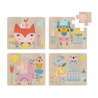 Puzzle Vilac Suzy Ultman 18 Cm 6-9-12-16 Pièces Jaune Bois