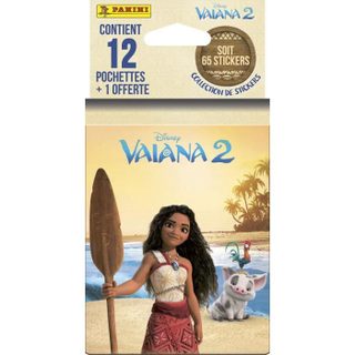 Blister - Vaiana 2 - 12 Pochettes - 1 Offerte - 65 Stickers