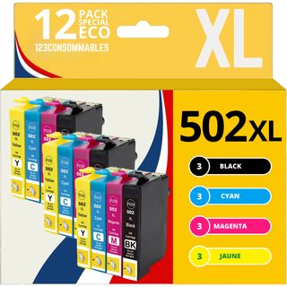 123consommables - 502xl - Cartouche D'encre Pour Epson 502 Xl Pour Epson Expression Home Xp-5100 Xp5