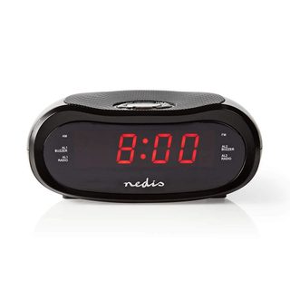 Nedis Radio-réveil Numérique Pa Ntaille Led De 0,6" Fm