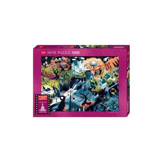 Puzzle Tim Burton Films Illustré Alexandre Clérisse Multicolore 70x50 Cm Heye