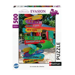 Puzzle Nathan Jeux La Croisee Des Chemins 500 Pièces Orange