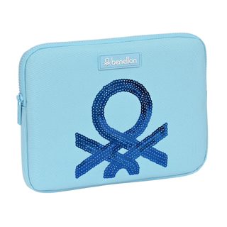 Housse D'ordinateur Portable Benetton Sequins Bleu Clair (31 X 23 X 2 Cm)