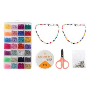 Coffret Perles De Verre Luxe 28 Couleurs - Kit Perles Pour Bijoux