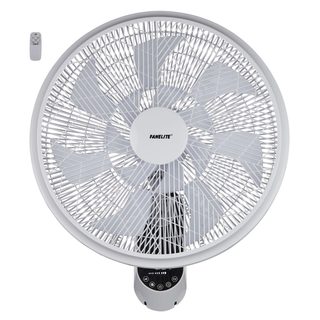 Fanelite - Ventilateur Mural Fvm45-1 - Blanc - Hélice 14 Pales - Fort Débit D’air - Grilles Plastiques - Télécommande