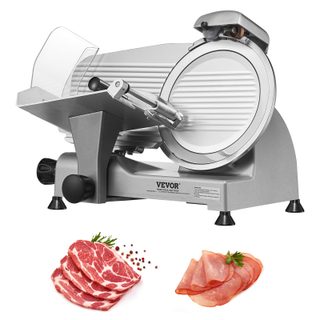 Vevor Trancheuse Électrique Commerciale 340w, Lame 250 Mm 360 Tr/min, Inox, Viande/fromage.