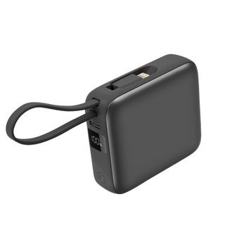 Batterie Externe 10000mah 22.5w Câble Usb-c Et Lightning Et Port Usb C Gris Foncé Akashi