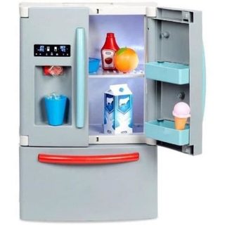 Little Tikes - Mon 1er frigo - Jeu d'imitation - Distributeur de glaçons réaliste - Lumieres et bruits réalistes - Nourritures ...