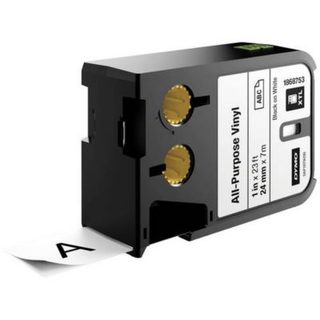 Ruban vinyle DYMO XTL 24 mm x 7 m, fond blanc texte noir, résistant intérieur/extérieur