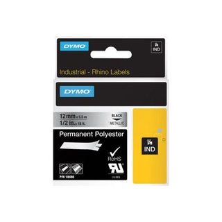 Dymo Schriftband Vinyl Black Metallic (18486)