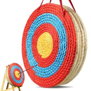 VEVOR Cible tir à l'arc 50,8 cm, paille traditionnelle, 5 couches, 10,16 cm épaisseur. Entraînement archerie.