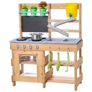 VEVOR Cuisine à Boue Patouille Extérieur Enfant en Bois avec Pelles à Jardiner