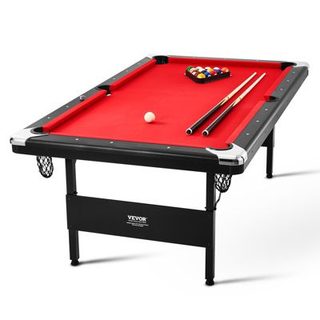VEVOR Table de billard pliable 213.4cm, kit complet avec accessoires, pour maison, club.