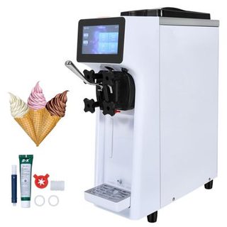 VEVOR Machine à glace italienne 10 L h 900W, 1 saveur, trémie inox 4L, pré-refroidissement auto, écran tactile.
