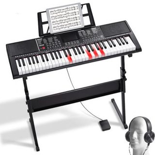 VEVOR Clavier piano numérique 61 touches portable, 600 tons, 500 rythmes, casque, micro, USB MIDI.