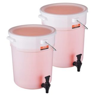 VEVOR Distributeur de Boissons 2PCs 19 L en Plastique avec Robinet pour Soirée