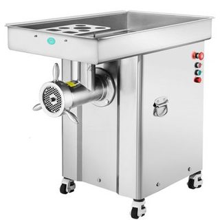 VEVOR Hachoir viande électrique, capacité 16.7 kg min. Lame et plaque inox, poussoir à saucisse. Facile à nettoyer.