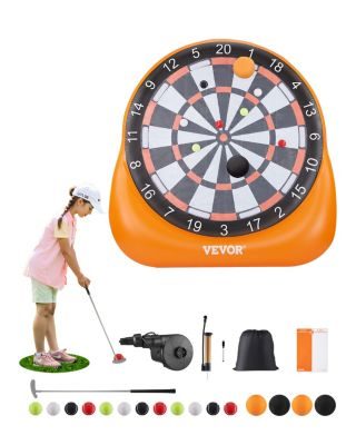 VEVOR Cible Foot Gonflable Jeu de Fléchettes Géante 2 m avec Ballons et Pompes