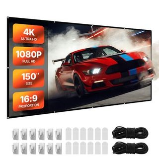 VEVOR Écran de Projection Mural 3810 mm 16:9 4K 1080 HD pour Cinéma Domicile